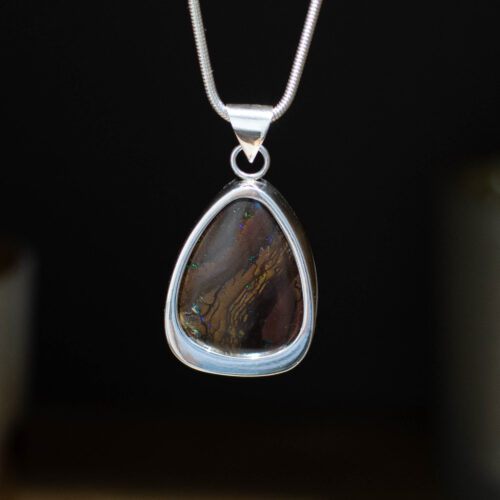 Boulder Matrix Opal Pendant - 27 Carat - Front
