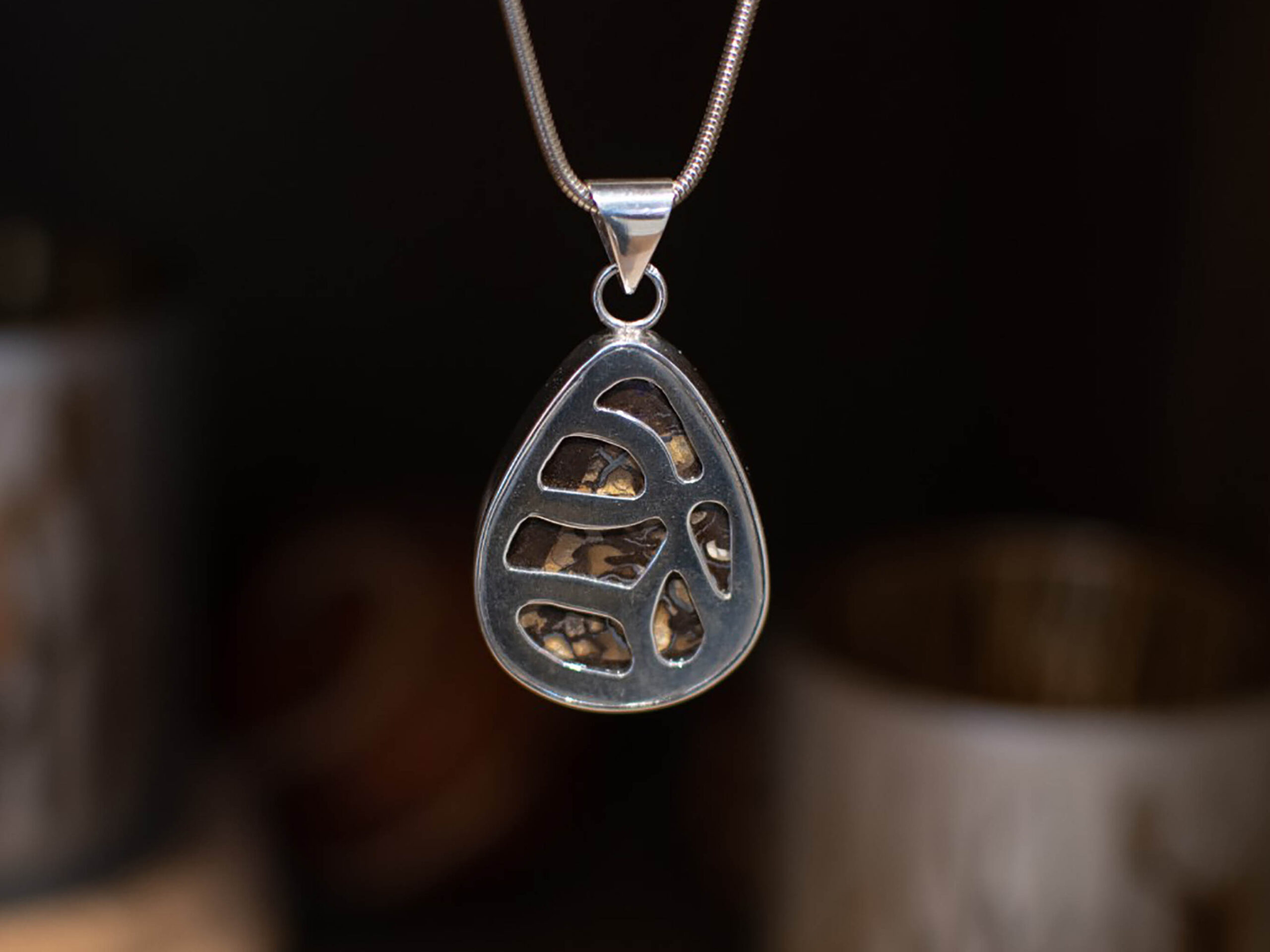 Yowah Boulder Opal Pendant - 37.6 Carat - Back