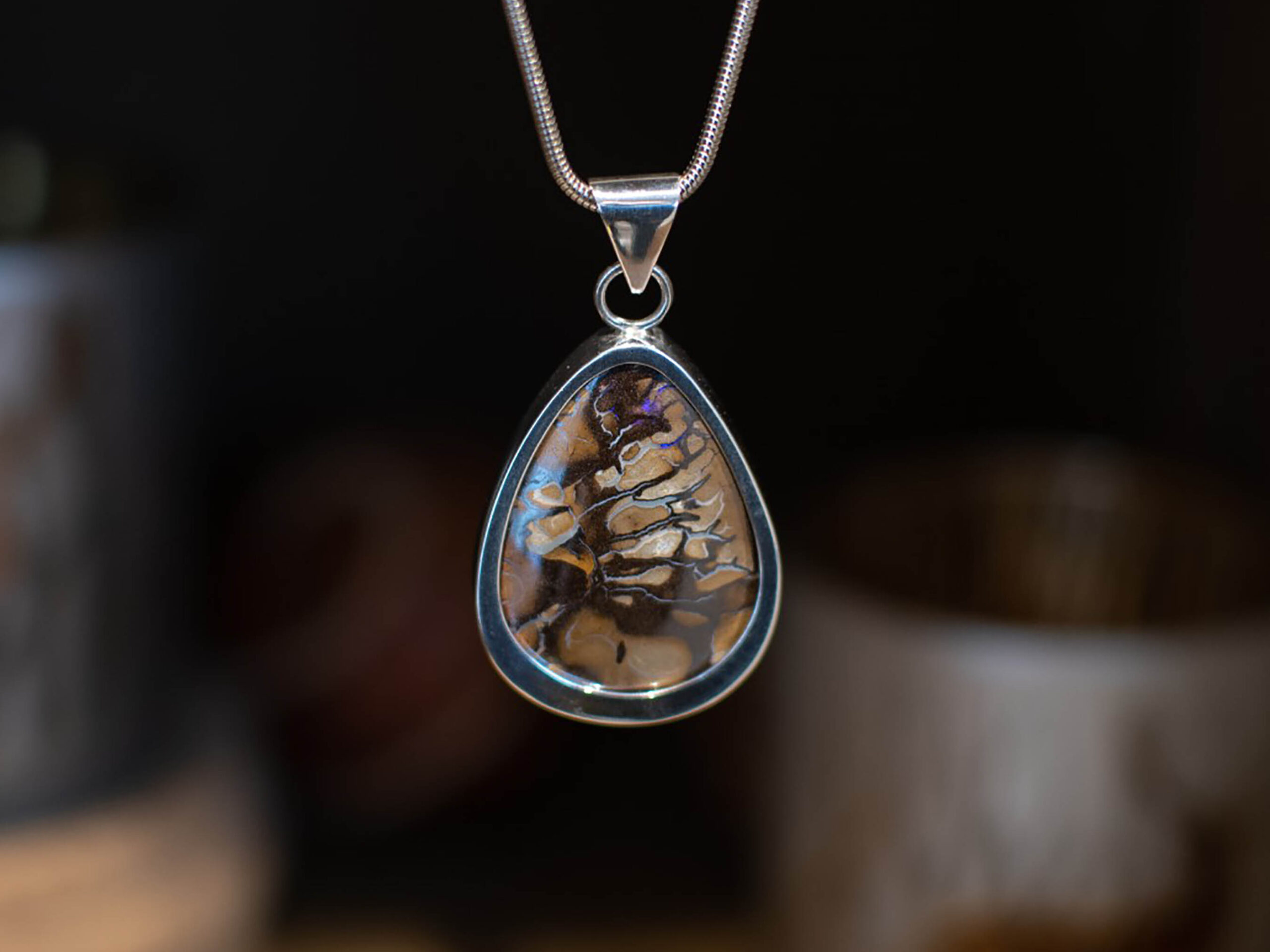 Yowah Boulder Opal Pendant - 37.6 Carat - Front