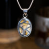 Brecciated Mookaite Sterling Silver Pendant- Back