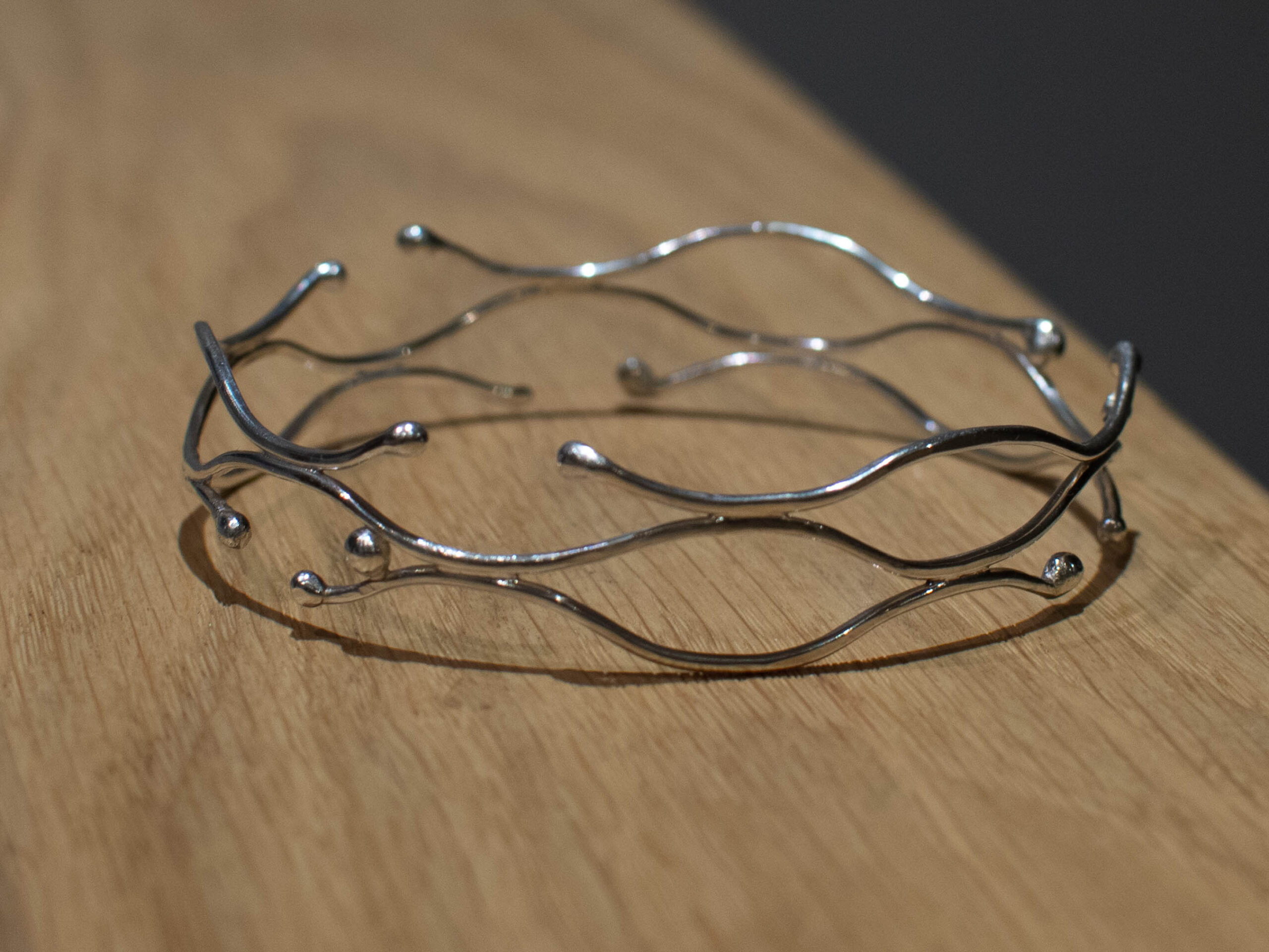 Side View of the Twiggy Sterling Silver Bangle Side View of the Twiggy Sterling Silver Bangle