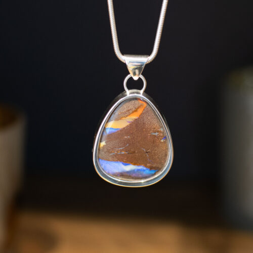Boulder Pipe Opal Pendant - 31.4 Carat - Front