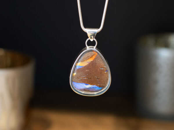 Boulder Pipe Opal Pendant - 31.4 Carat - Front