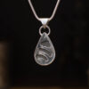Blue Yungai Sterling Silver Turquoise Pendant - Back