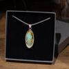 Giraffe Turquoise and Sterling Silver Pendant - In Box