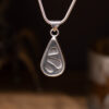 Blue Yungai Turquoise Sterling Silver Pendant - Back