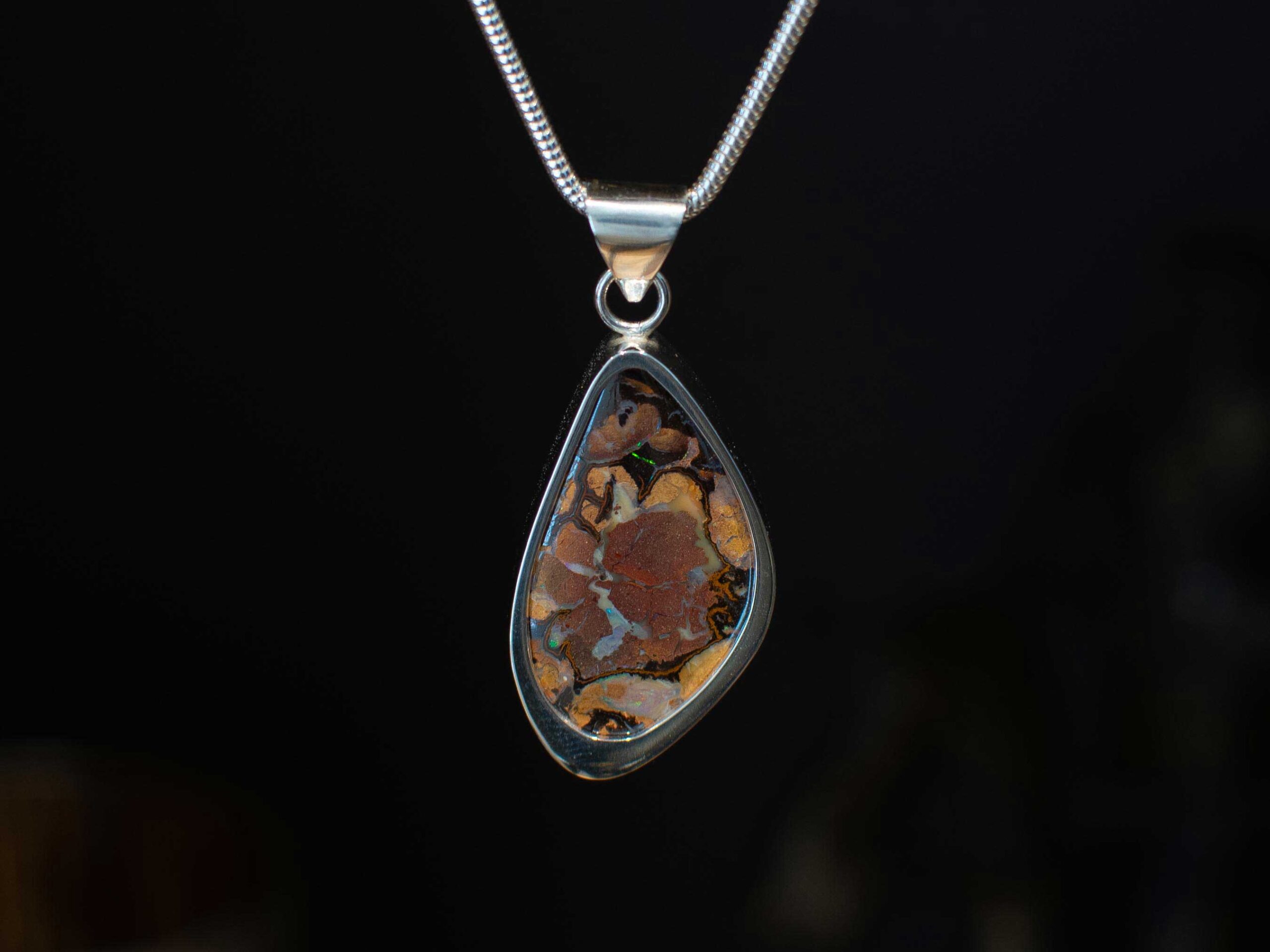 Yowah Boulder Opal Pendant – 15.50 Carat - Front Yowah Boulder Opal Pendant – 15.50 Carat
