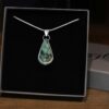 Blue Treasure Mountain Turquoise Sterling Silver Pendant - Back