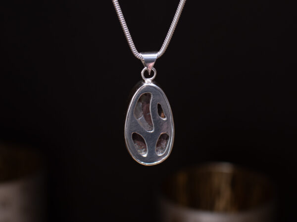Rear of Sterling Silver Australian Boulder Opal Pendant