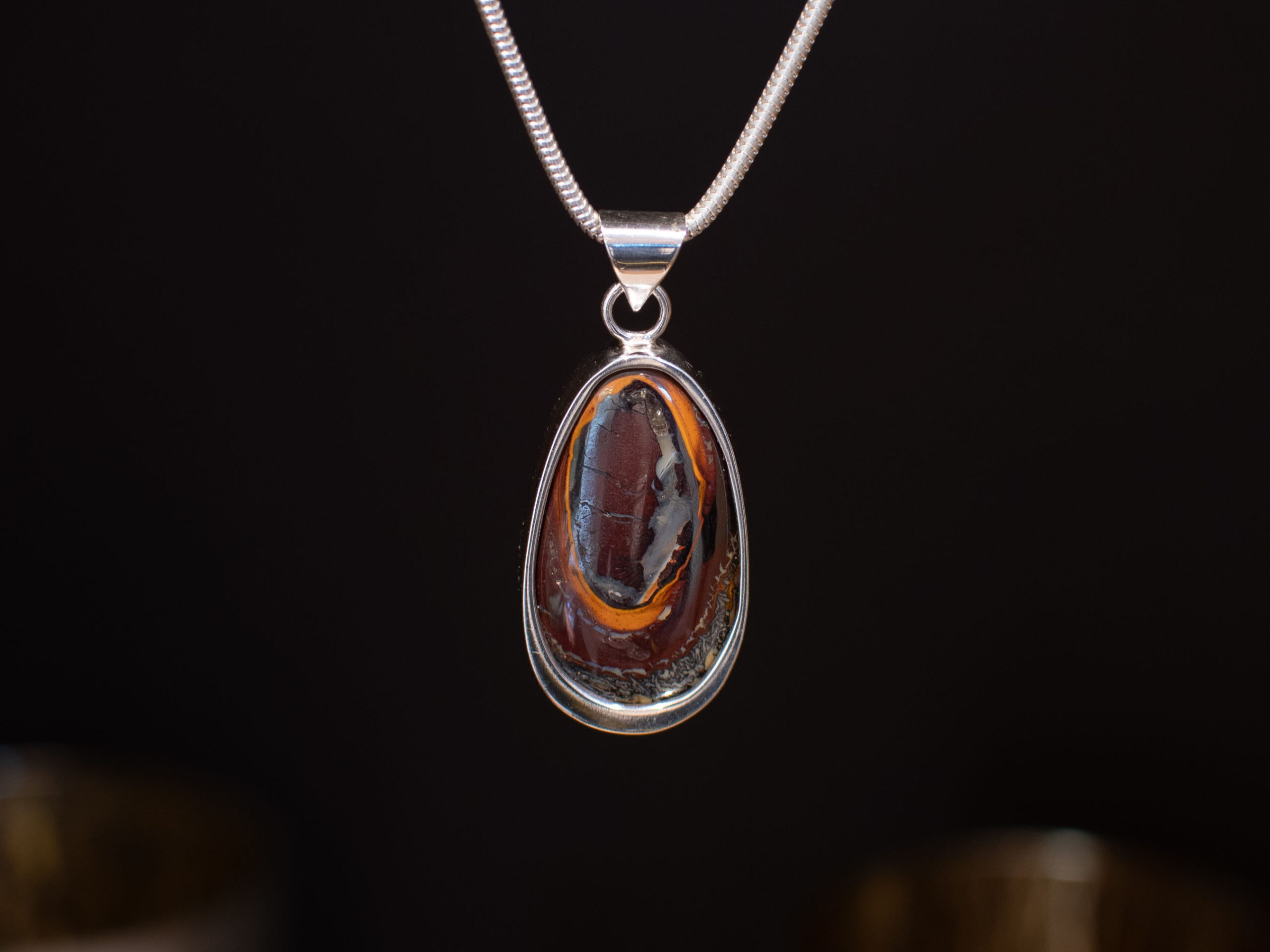 Sterling Silver Australian Boulder Opal Pendant Sterling Silver Australian Boulder Opal Pendant