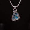 Rear of Bright Blue Chrysocolla Pendant