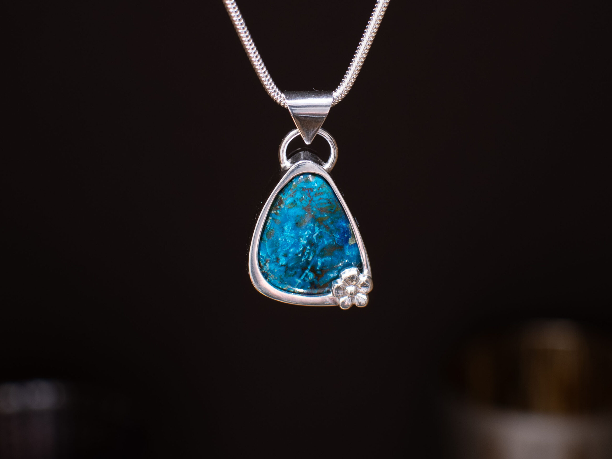 Bright Blue Chrysocolla Pendant Bright Blue Chrysocolla Pendant