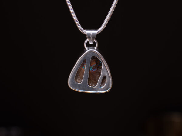 Rear of Australian Boulder Matrix Opal Pendant