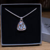 Australian Boulder Matrix Opal Pendant in box