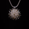 Sterling Silver and 9ct Gold Sea Anemone Pendant – 6 Silver and Gold Clusters