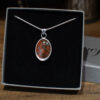 Moroccan Agate Oval Pendant in box