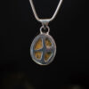 Brown Tibetan Turquoise Pendant - back