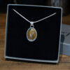 Brown Tibetan Turquoise Pendant - in box