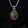 Brown Tibetan Turquoise Pendant - front