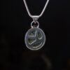 Green and Brown Jasper Oval Pendant - reverse
