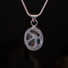 Oval Copper Gemstone Pendant - back