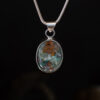 Oval Copper Gemstone Pendant - front
